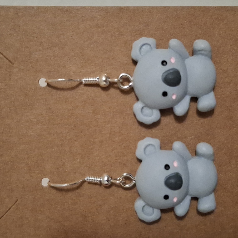 Handmade  Koala Charm Earrings